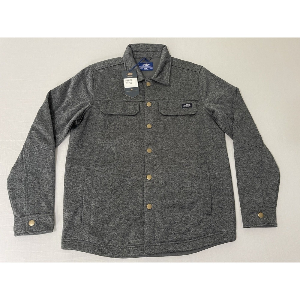 NWT AFTCO American Fishing Tackle Co Fleece Shirt Jacket Snap Ripcord Shacket S